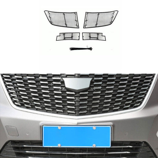 for Cadillac XT4 2019-23 Black Steel Front Bumper Anti-Insect Net Grille Mesh 4P