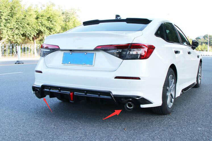 for HONDA for CIVIC 2022-2024 Car Rear Tail Exhaust Pipe Muffler Tips Black Titanium