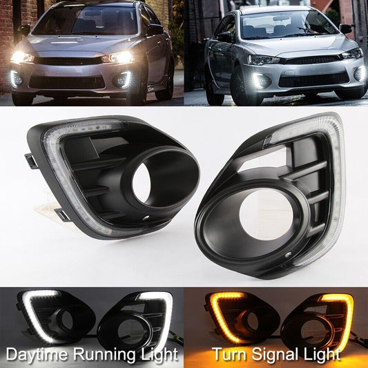 LED Daytime Running Light DRL Fog Light Fit for Mitsubishi Lancer 2016 2017 2018