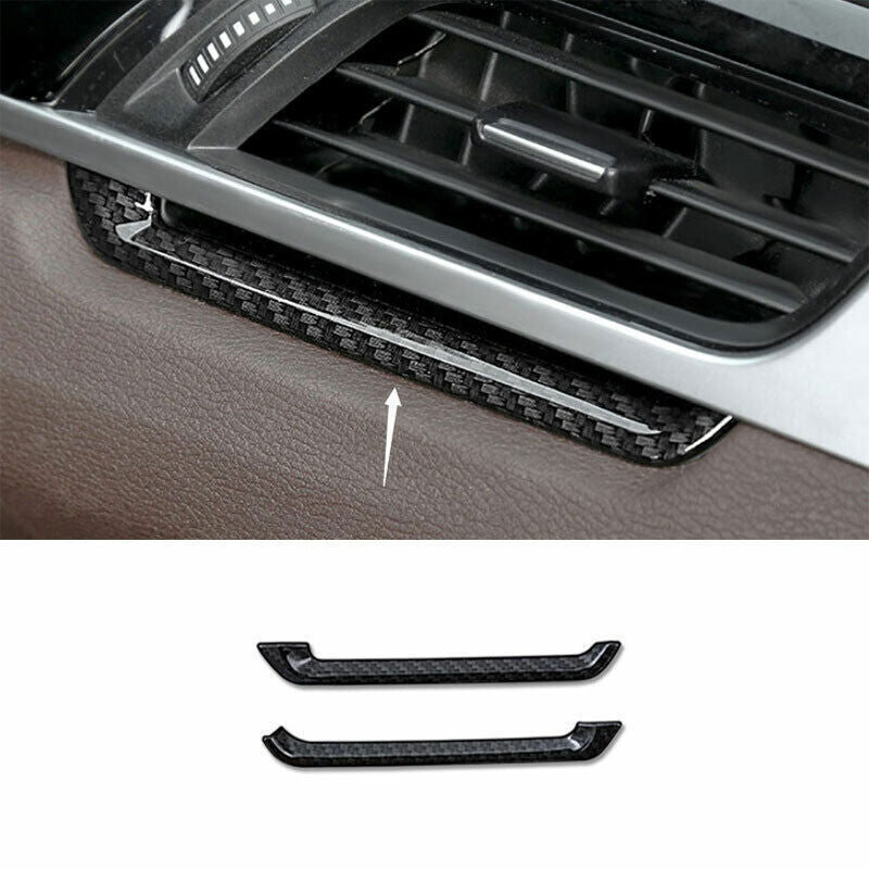Fit for BMW X1 F48 2016-2022 ABS Carbon Fiber Front Side Vent Overlay Cover Trim
