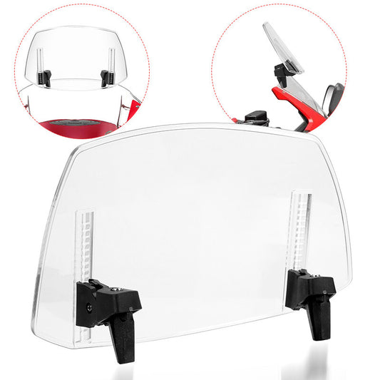 Motorcycle Windshield Extension Spoiler Wind Deflector Clear Univer Universal