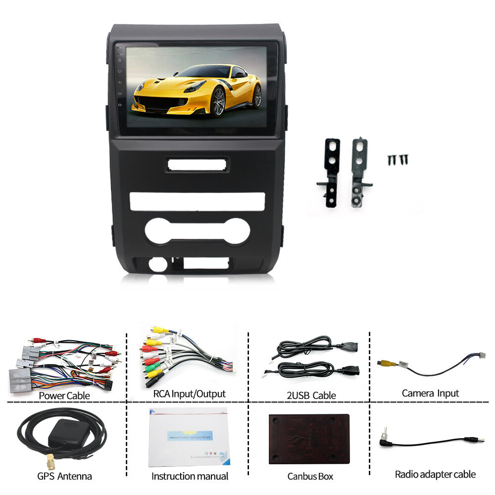 1set Car Stereo Radio for Ford F-150 2009-2014 RDS GPS Navi Android 12 HD 9