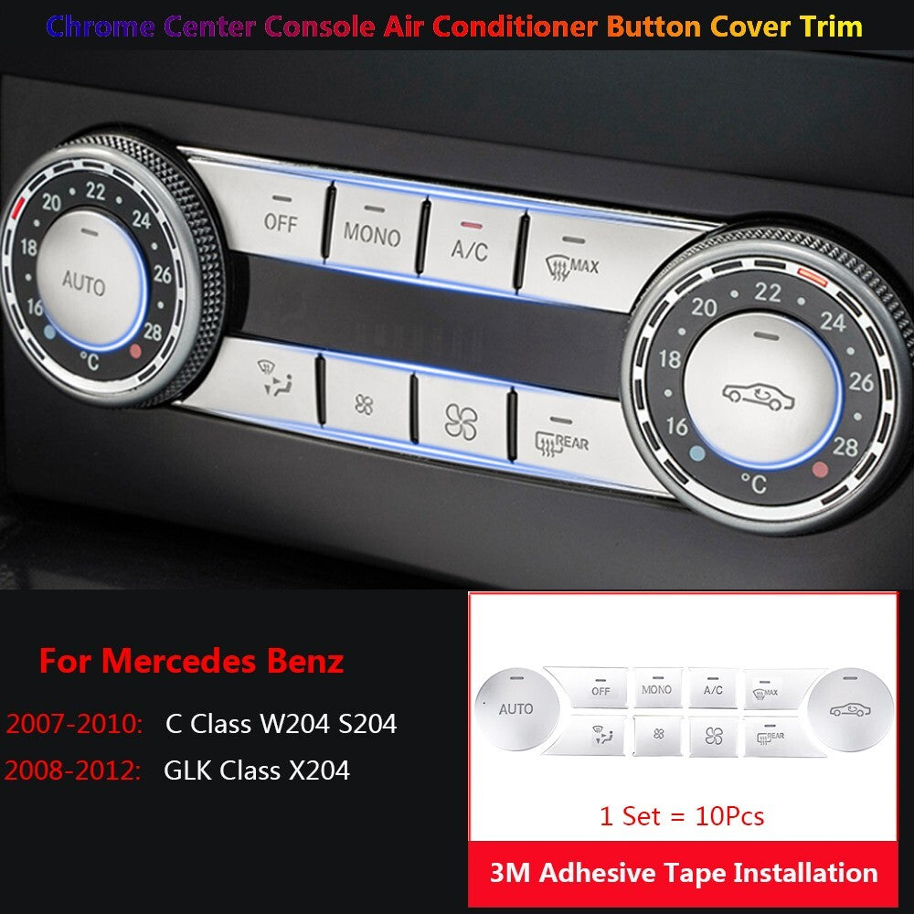 for Mercedes-Benz C GLK W204 X204 Auto Car Console Air AC MONO Switch Cover Trim