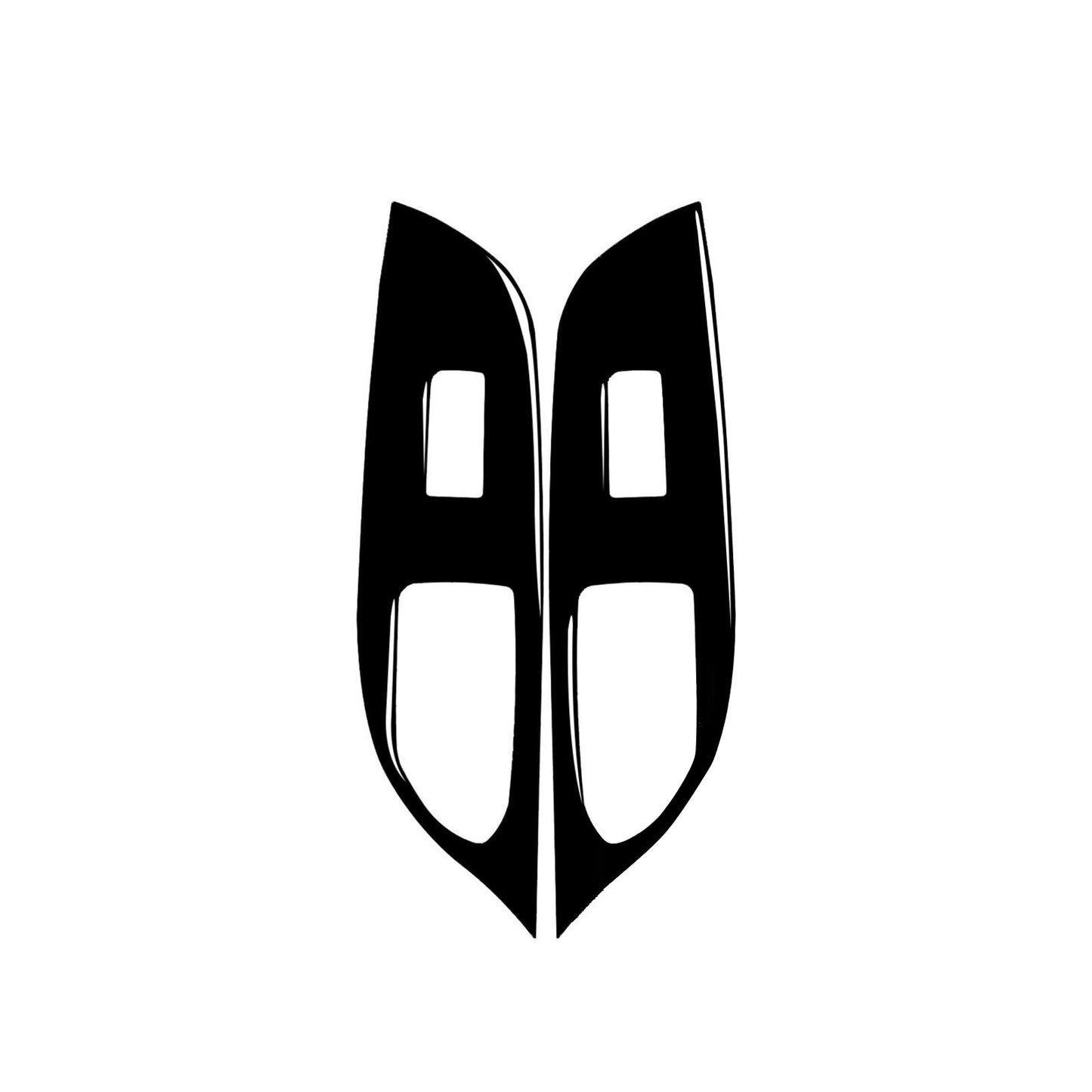 2x Piano Black Rear Door Glass Lift Panel Cover Trim for Infiniti G37 2010-2013