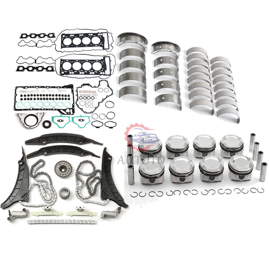 N63 Engine Overhaul Rebuilding Kit - Timing Chain Kit Pistons Rings for BMW