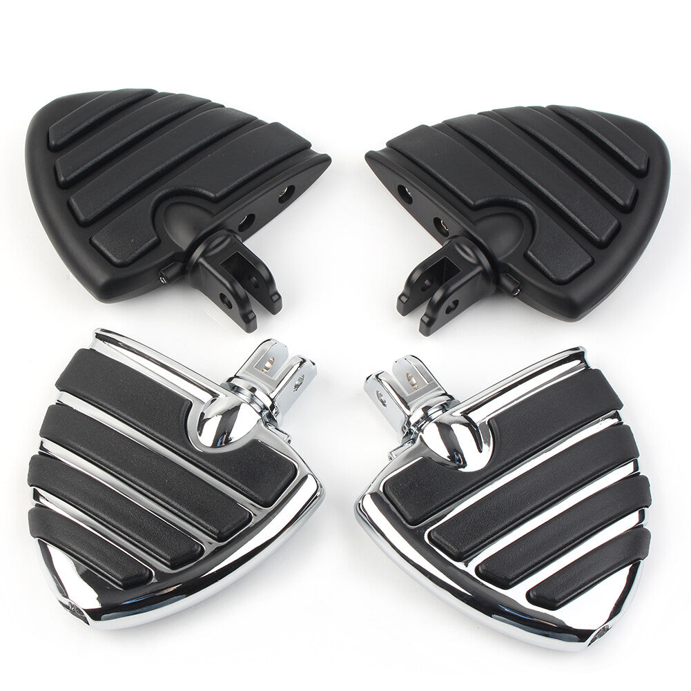 for Harley Dyna Fat Bob Male Peg Mount Chrome Motorcycle Wing Foot Pegs Rests