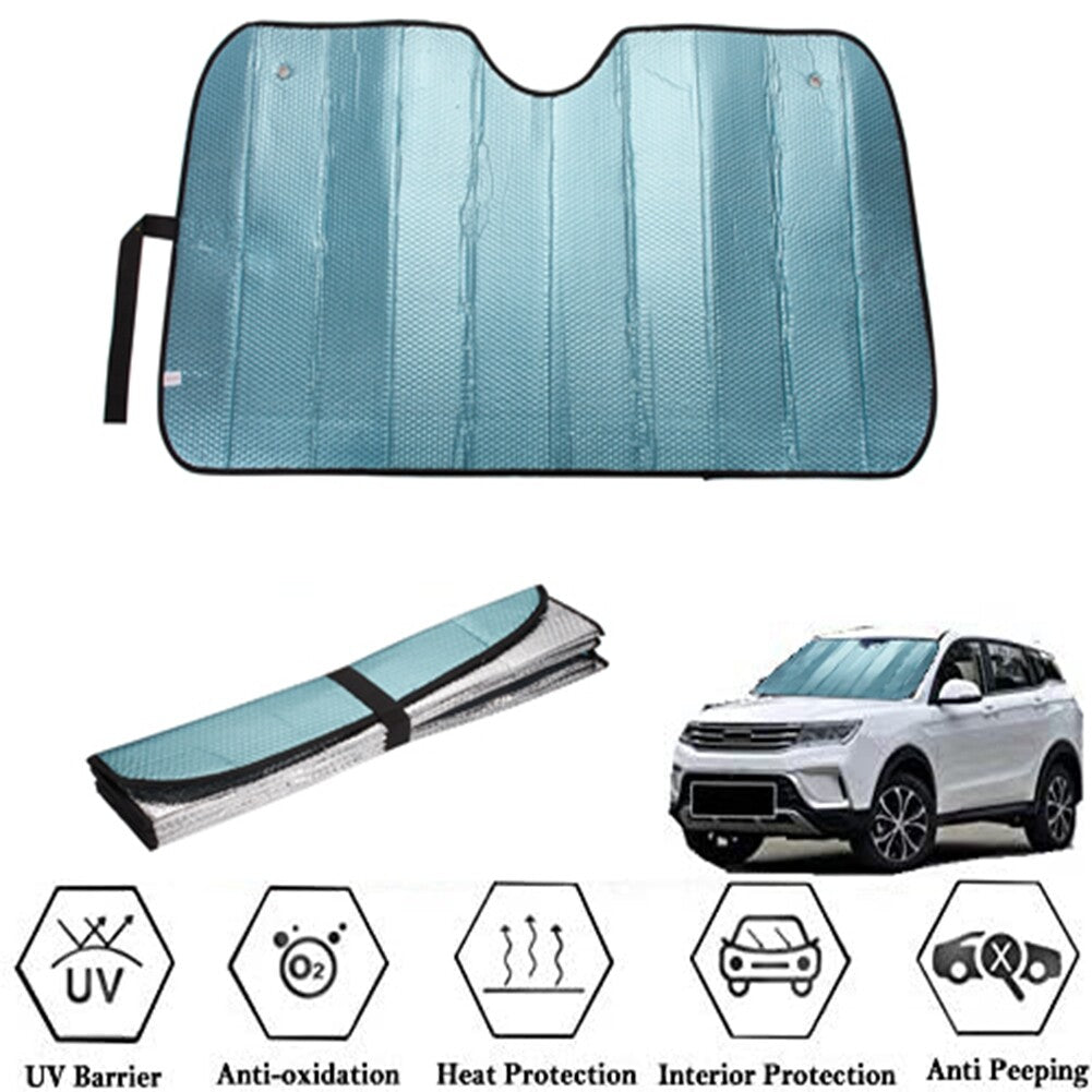 51in Car Front Windshield Sunshade Thicken 5-Layer Bubble Block Heat Sun UV Ray