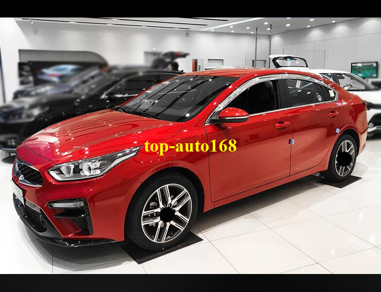 for Kia Forte 2019-23 ABS Chrome Window Visor Vent Shade Rain Guard Deflector 6X