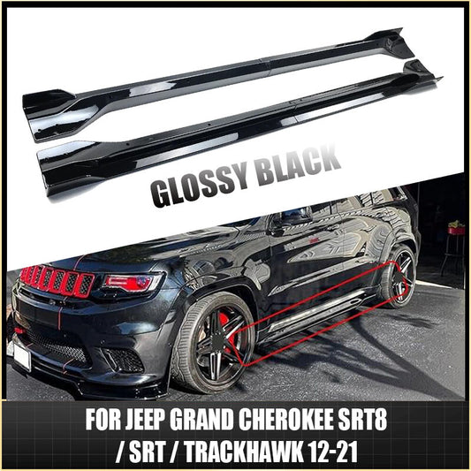 for Jeep Grand Cherokee SRT8 / SRT / Trackhawk 12-21 Matte Side Skirt Extension