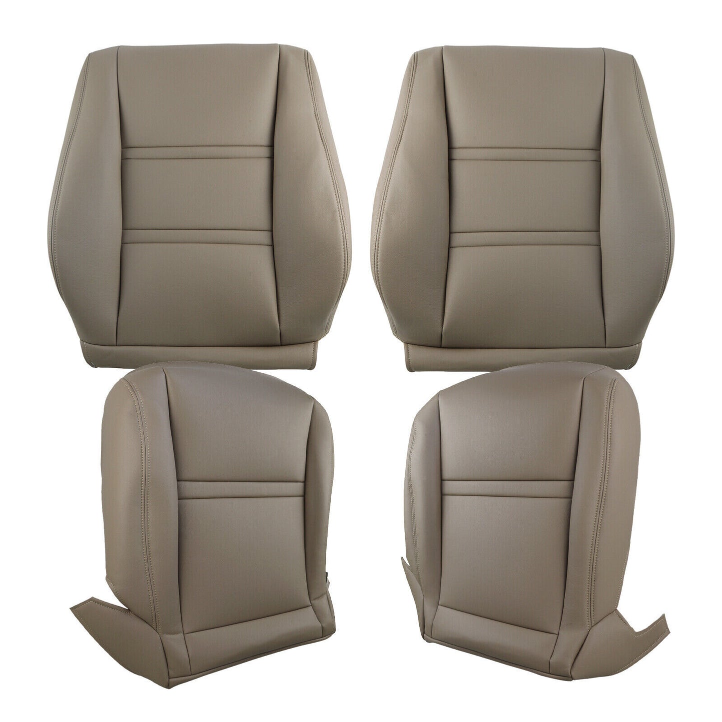 for Toyota for Land Cruiser 1990-1997 4PCS Leather Driver  Passenger for Seat Covers