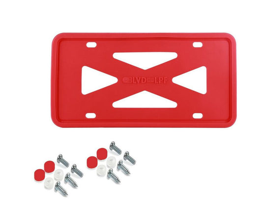 1 piece of red silicone car license plate frame cover for trunk suitable for Saab for Smart