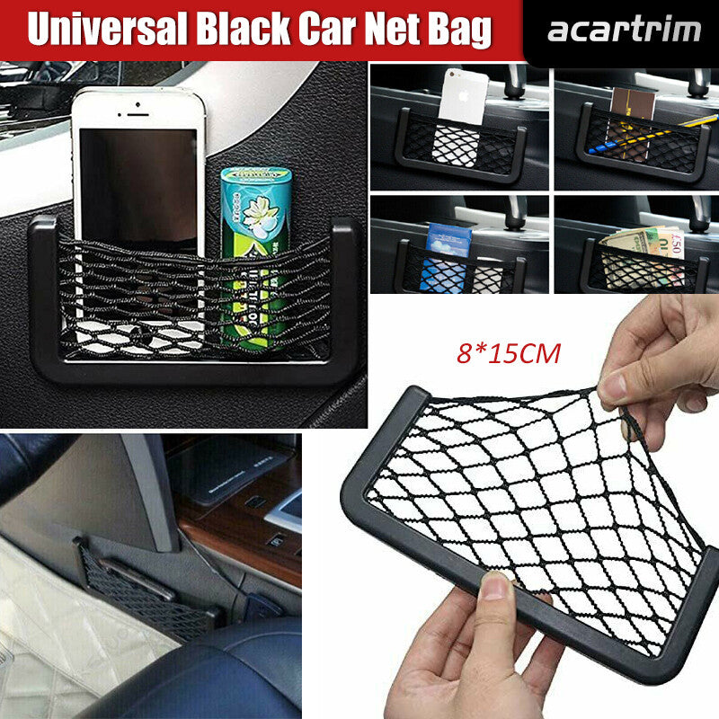 Universal Car Storage Net String Pouch Bag GPS Phone Holder Pocket Organizer