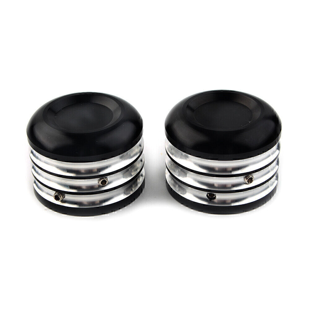 CNC Front Axle Cap Nut Cover Black Fit for Harley Dyna Electra Glide Sportster