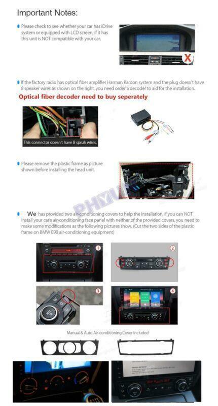 9 Android 9.1 Radio GPS Stereo Head Unit 1+16G for BMW 325i 328i 330i w/ Canbus
