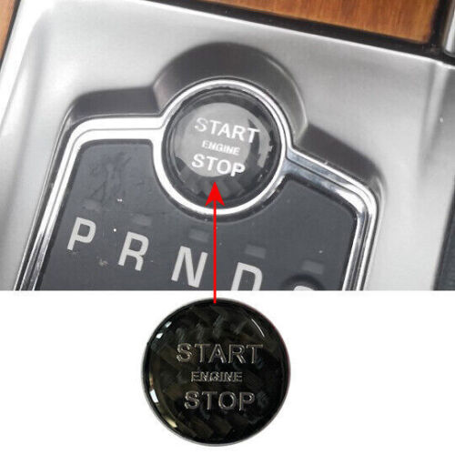 for Jaguar XF 2012-2015 Carbon Start Button Ignition Overlay Repair Sticker Trim