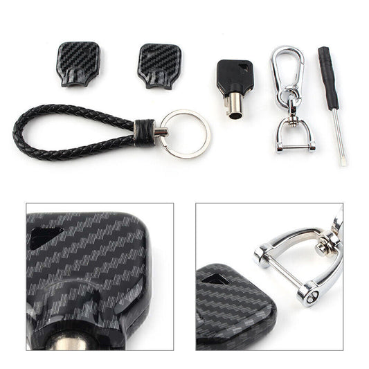 Motorcycle Uncut Blade Blank Cover Key Kit Fit for Harley Touring Street Glide Road