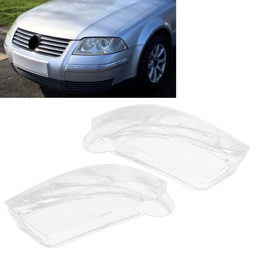 Pair Headlight Headlamp Lens Cover for Volkswagen for Passat B5.5 2000-2005
