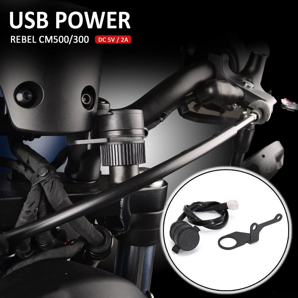 Cigarette Lighter Socket for Honda Rebel CM500 CM300 Power Outlet Receptacle