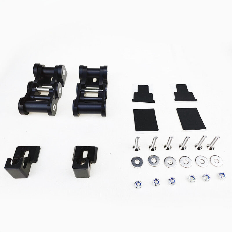 Aluminum hood latch cover clip kit for 2007-2017 for Jeep for Wrangler Black