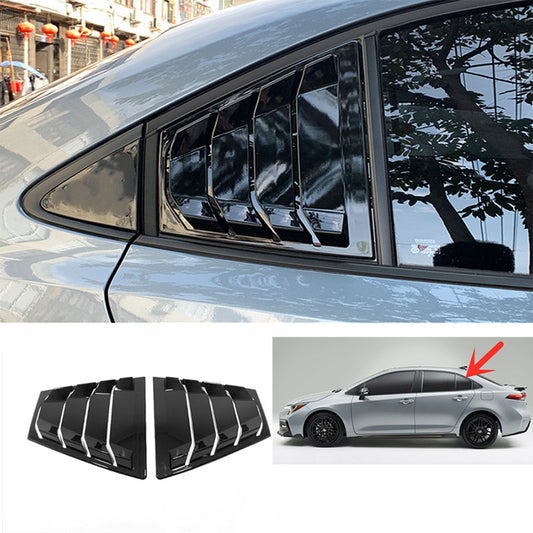 for TOYOTA for COROLLA 2019-2023 Sedan Black Window Louvers Rear Vent Cover Trims