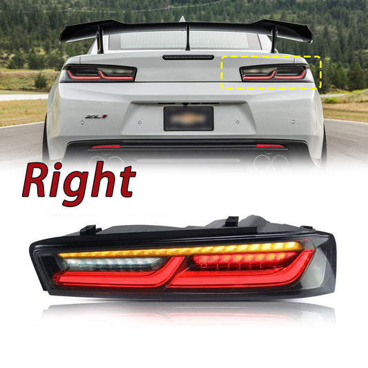 The right-side smoke effect applies to the 6th generation LED taillights of the 2016-2018 for Chevrolet Camaro.