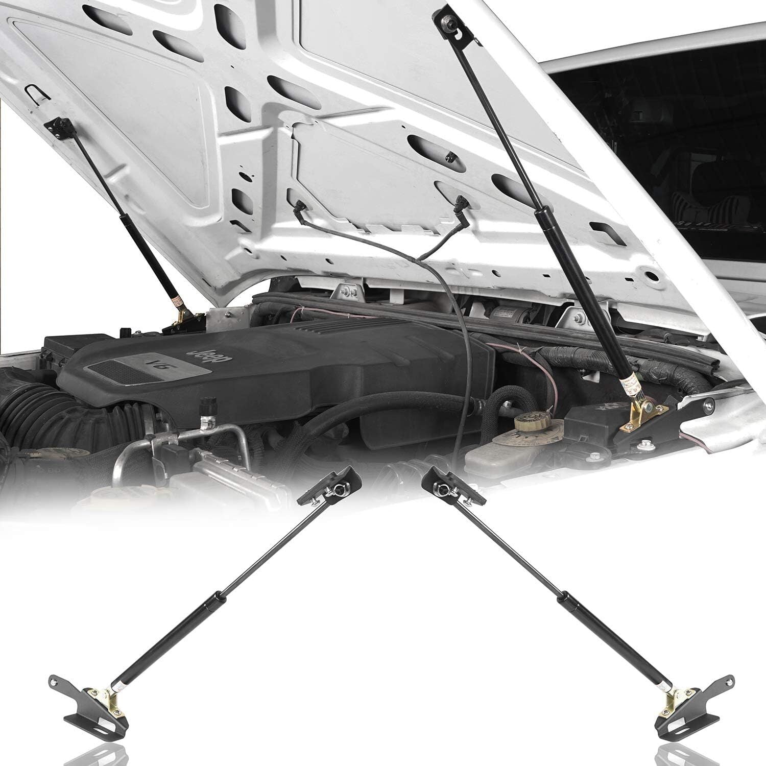 Range hood lift support column auxiliary kit for Jeep for Wrangler JK Unlimited 2011-2018