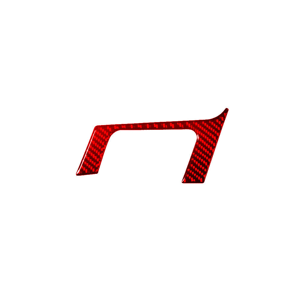 for Toyota Tundra 2007-2013 Red 4Pcs Console Cup Slot Frame Trim Carbon Fiber