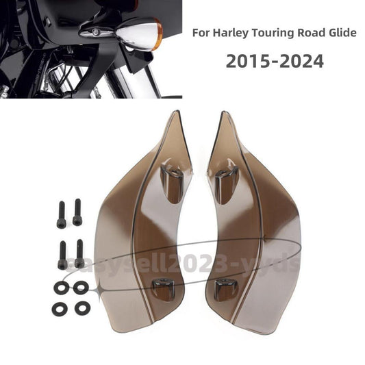 Smoke Fairing Air Deflector Side Wind Windshield for Harley Touring FLTRXS 15-up