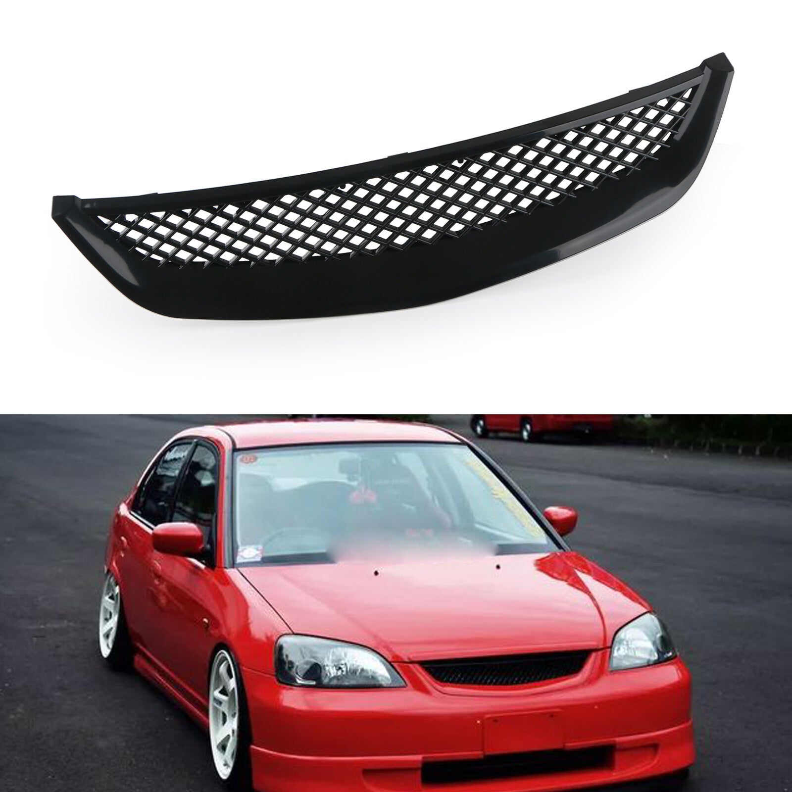 Front bumper grille grille cover for 2001-2003 for Honda for Civic EM2 ES1 JDM mesh