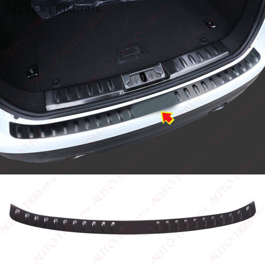 1P Black Rear Bumper Sill Plate Cover Protector Trim for Jaguar F-Pace 2019-2023