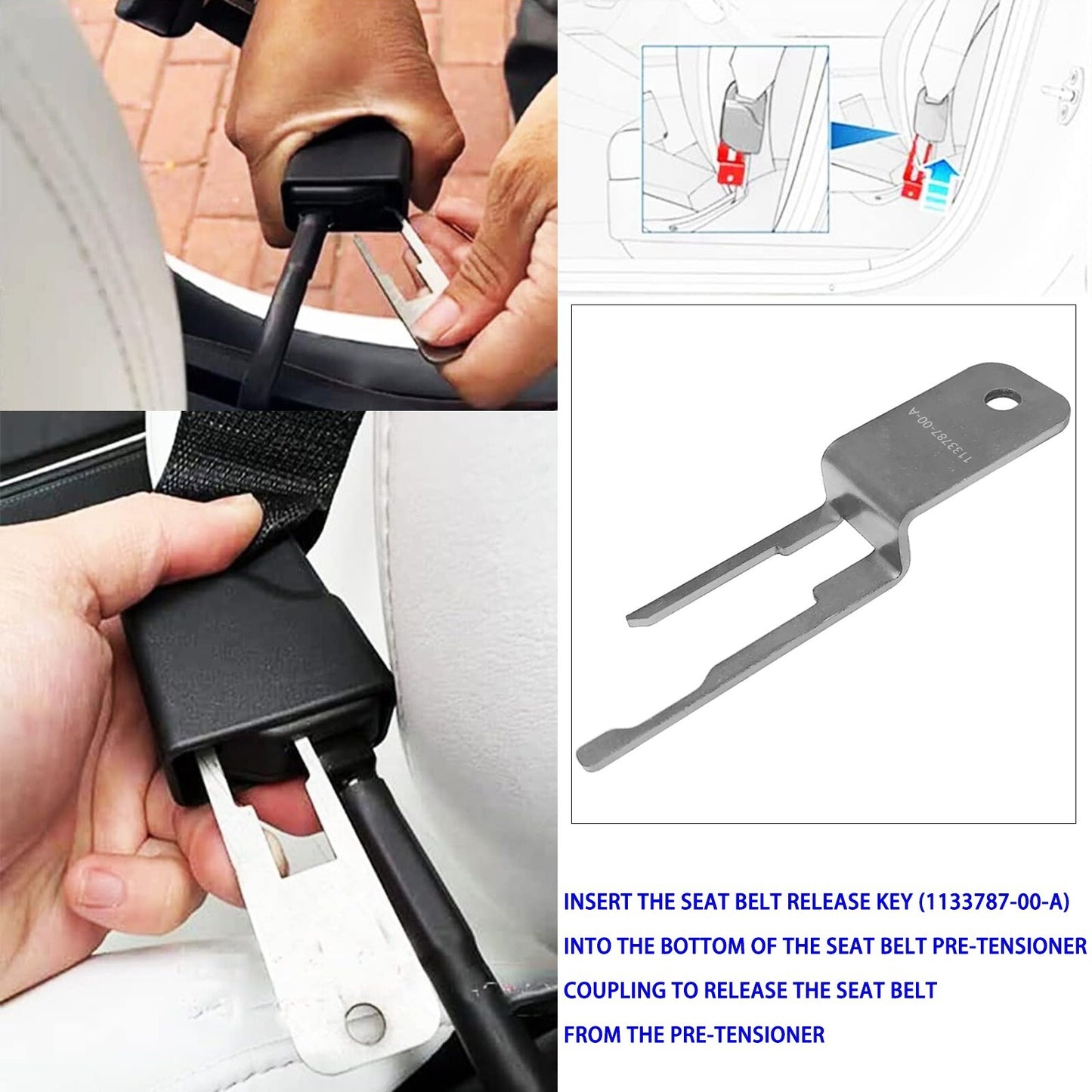 Car seatbelt release tool, car for seat release tool 1133787-00-A, for Tesla key