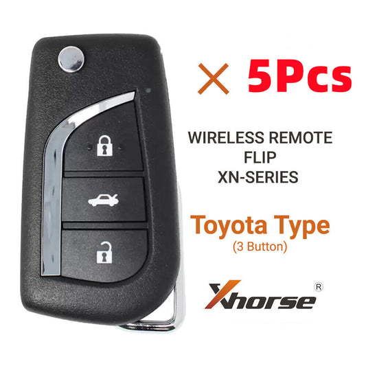 5x XNTO00EN VVDI Wireless Universal Remote Key 3 Buttons for Toyota Style