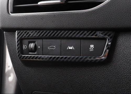 for Hyundai Sonata 2020-2023 Carbon Fiber car Headlight Switch Button Cover Trim