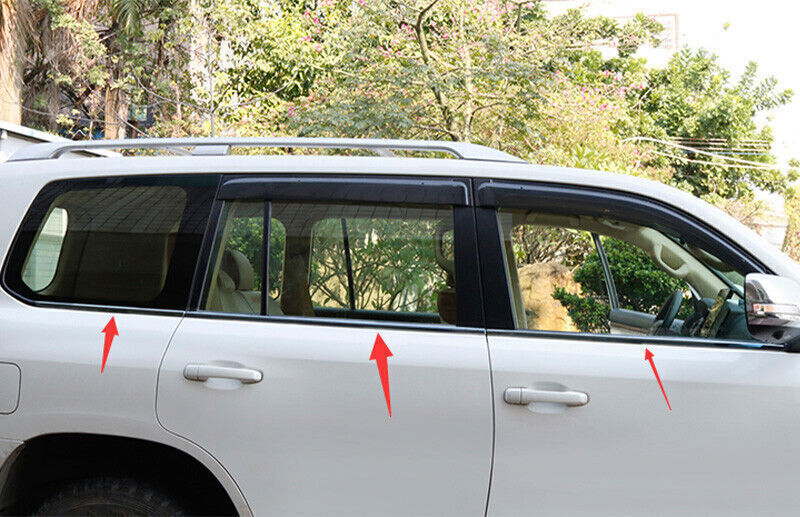 S.Steel Window Molding Lower Strip Black Cover for Toyota for Land Cruiser 2009-2020