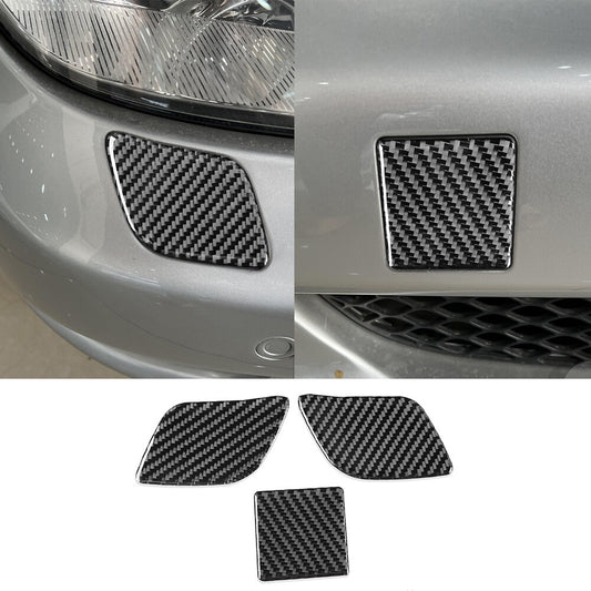 Carbon Fiber Front Body Headlight Cleaning Cover for Benz CLS Class C219 2004-09