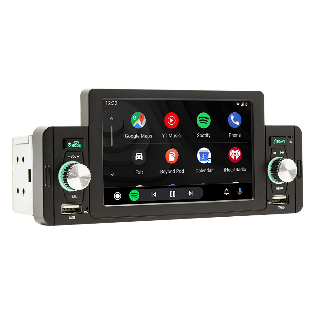 Single Din 5in Car Stereo Radio MP5 Player Mirror Link For Carplay Android Auto