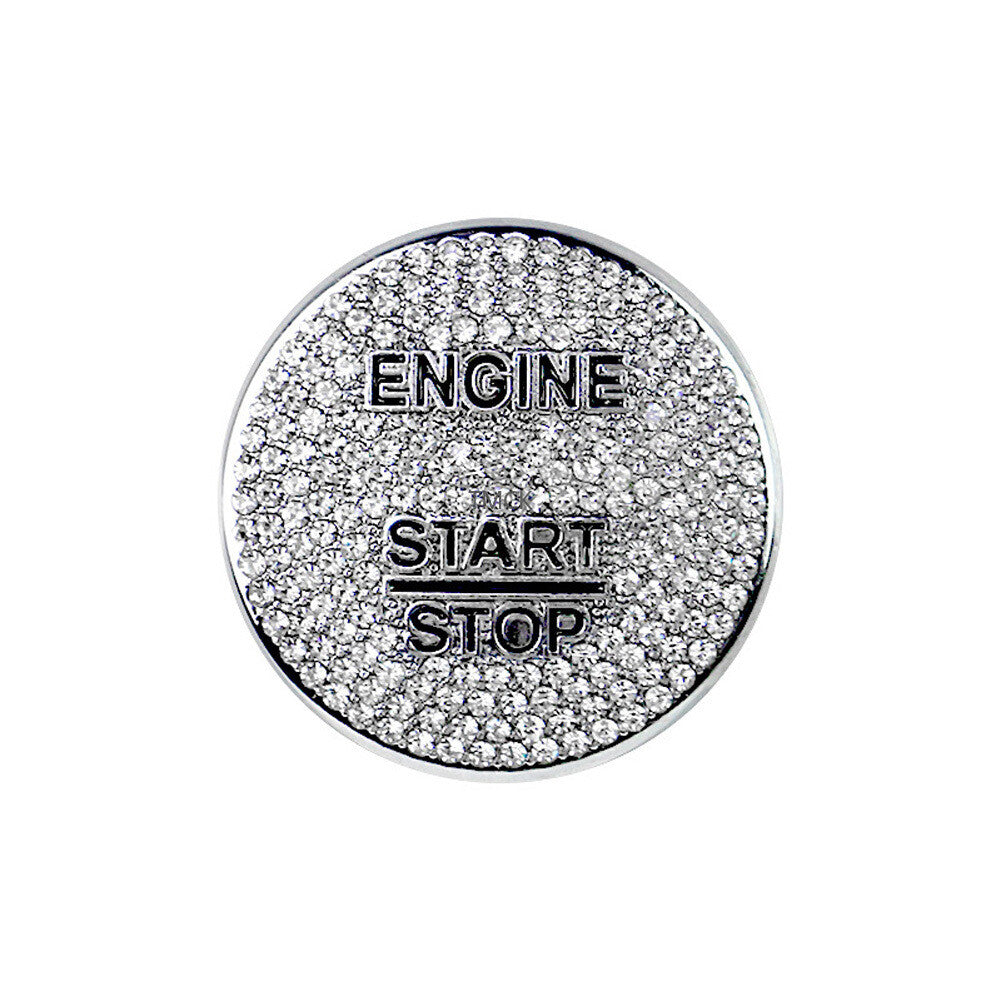 Fit for Mercedes Benz Diamond Bling Car Engine Push Start Button Sticker Cover Decal