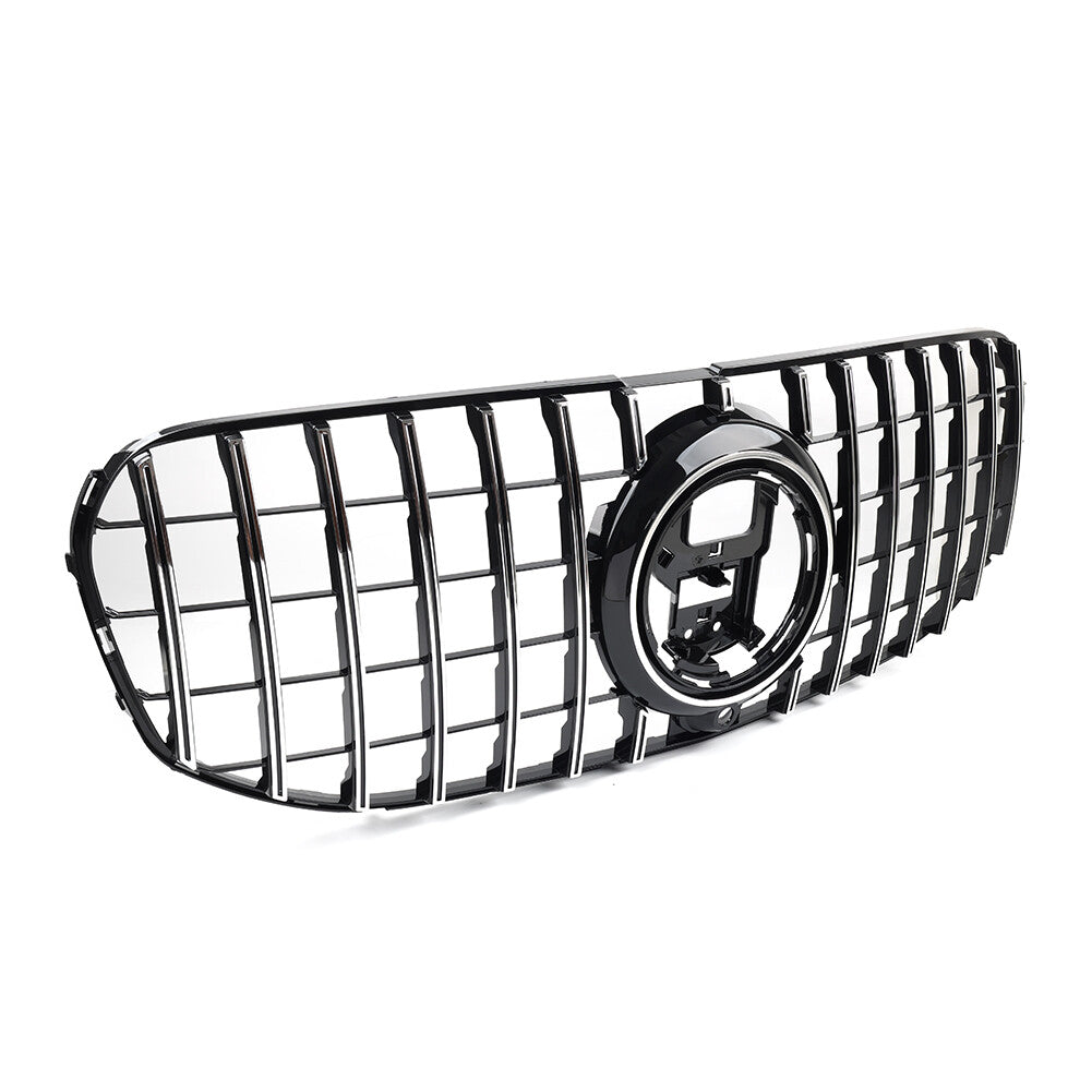 Chrome Fit for Benz GLS Class X167 2020-24 Front Bumper Radiator Hood Diamond Grille