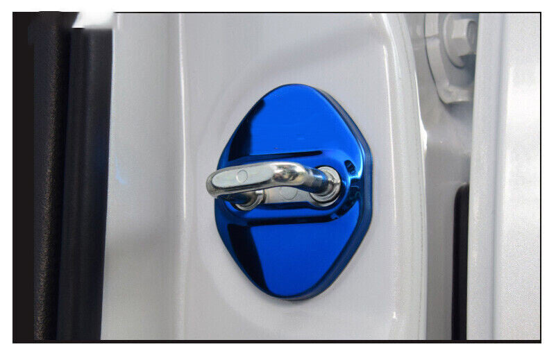 for Toyota for Camry 2018-2023 Blue Steel Door Lock Protection Cover Trim Guard 4pcs