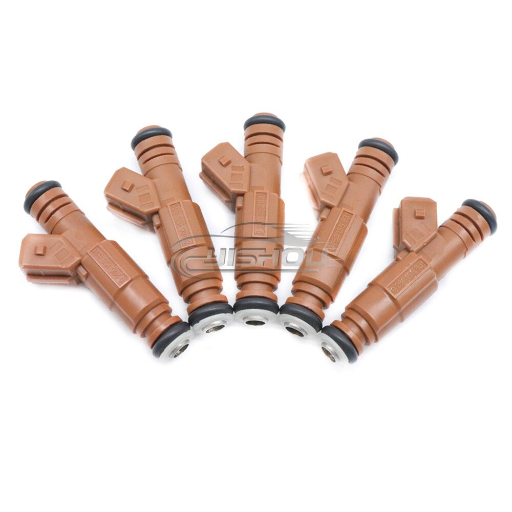 Set of 5 Fuel Injectors For 1998-09 for Volvo S60 S80 C70 V70 XC90 2.4L 2.5L