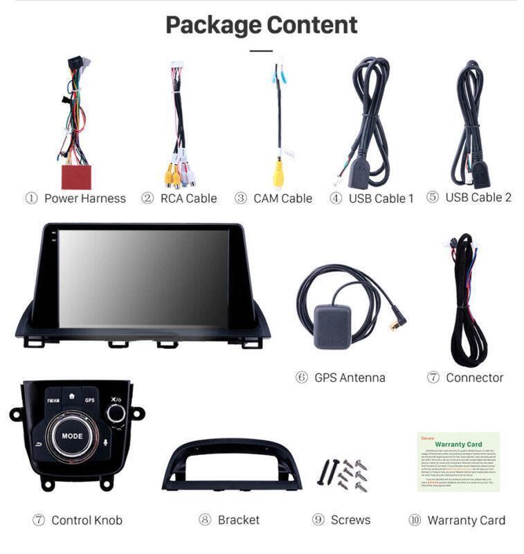 Car Stereo Bluetooth Double Din 9 Inch Touch Screen MP5 Player for Mazda 3 Axela