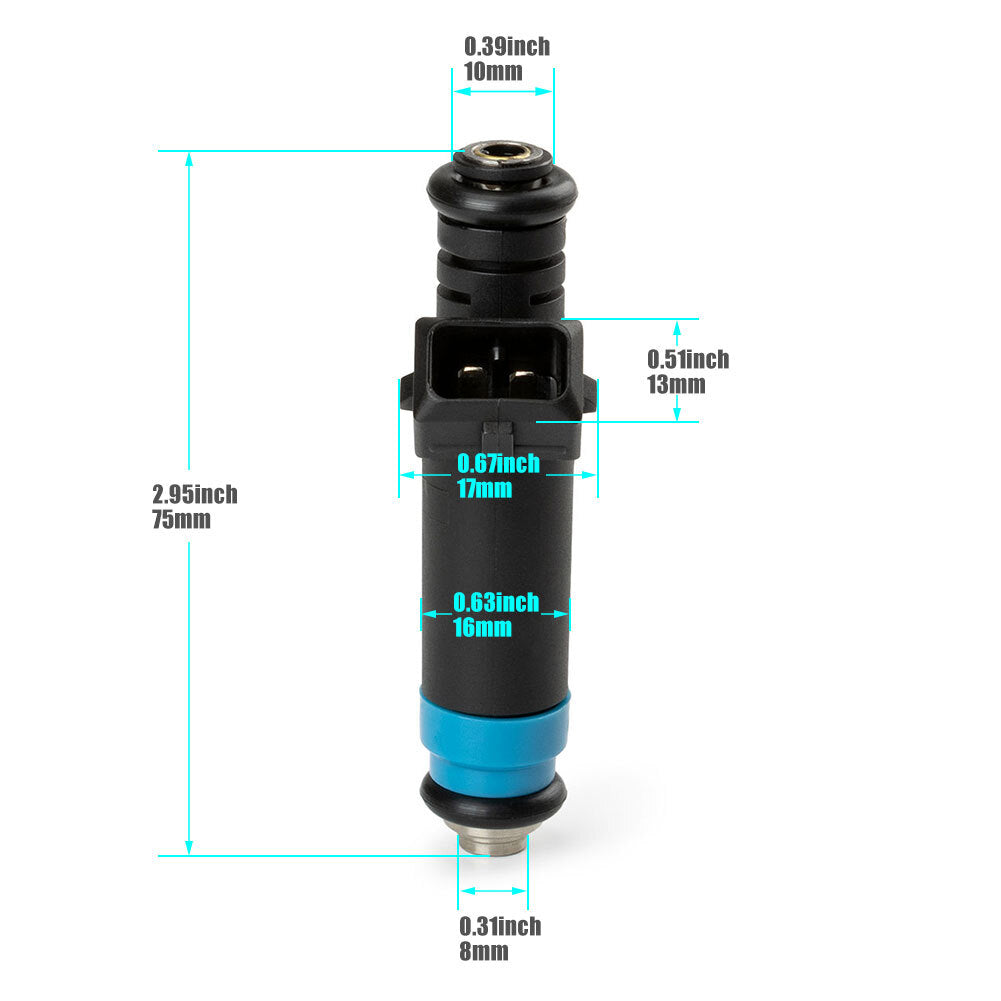 8PCS 850cc 80LB Fuel Injectors EV1 Fit for Chevy for Ford LS1 LT1 LSX V8 E85 FI114992 US