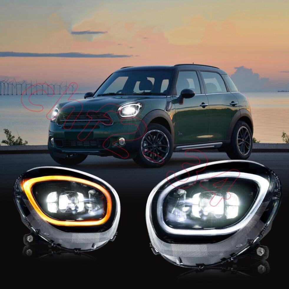for Mini Countryside R60 10-2016 LED DRL Headlights assembly colorful Beam Lens