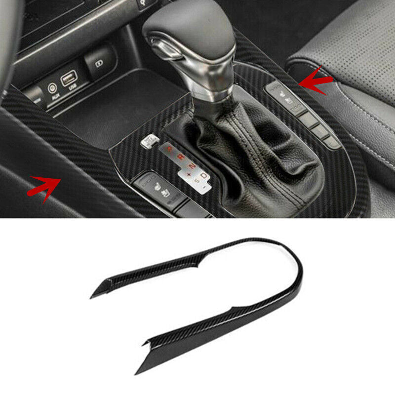 Carbon Fiber Central Console Gear Shift Box Trim Fit for Kia K3 Forte 2019-2022