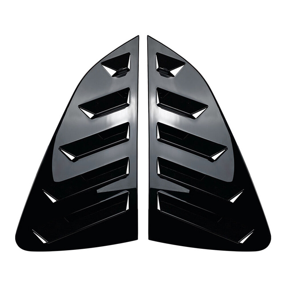 Heck-Seitenfenster-Lamellen Vent Trim Abdeckung f¨¹r for VW Polo MK6 18+ Gloss Black