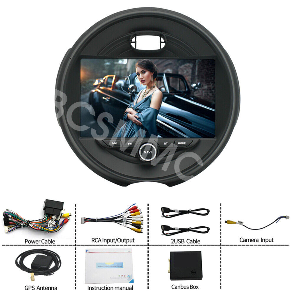 Car Audio GPS Fit for Mini Cooper F55 F56 2014-2021 9'' Android 14 Stereo Radio
