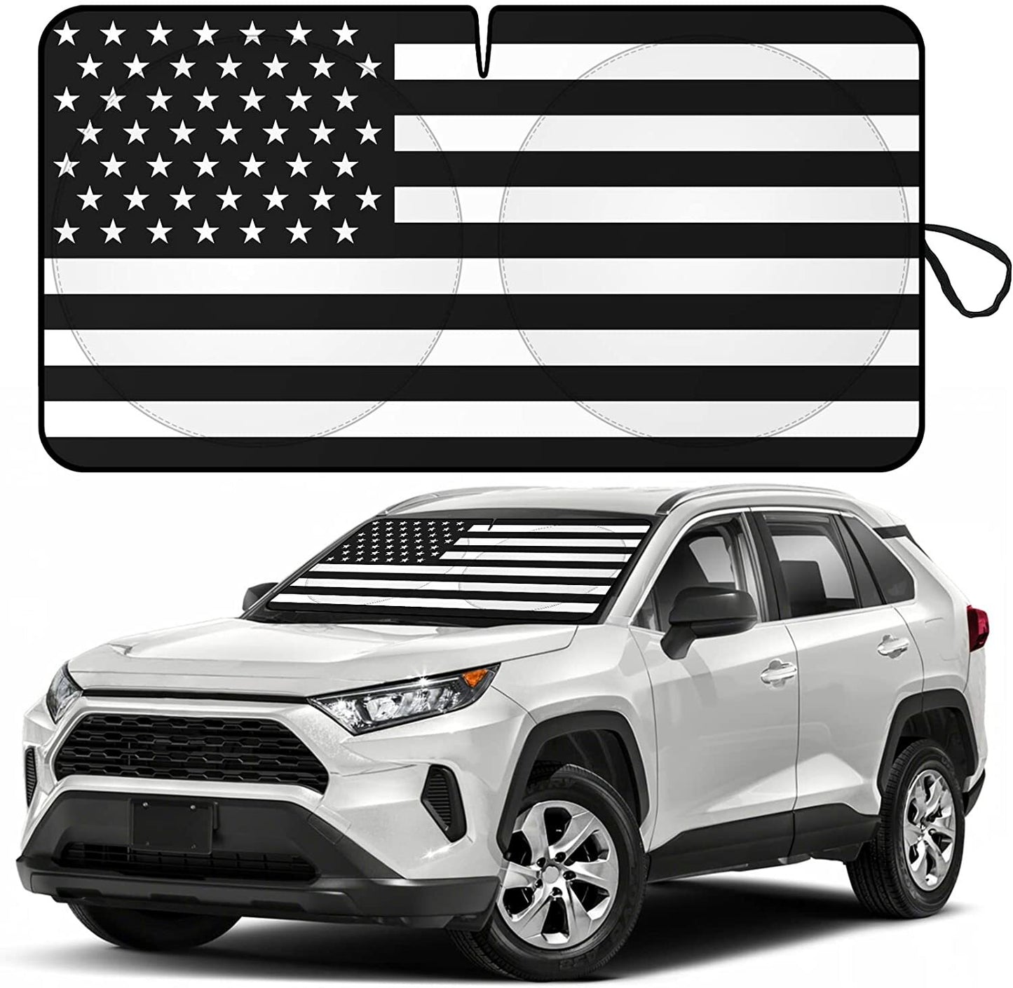 for Honda Accessory US Flag Car Windshield Sun Shade Window Foldable Visor Cover