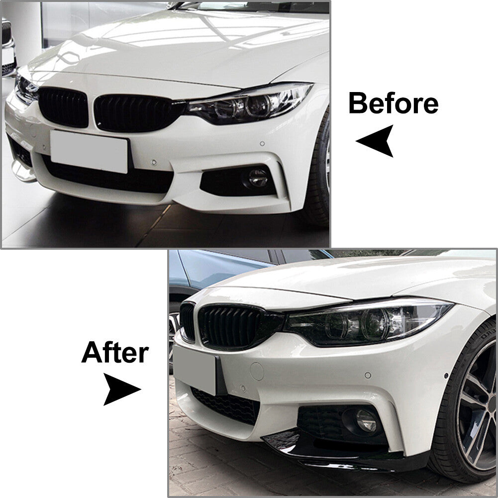 Front Bumper Lip Splitter Side Air Vent Cover Spoiler Fit for BMW 4 Series F32 F33