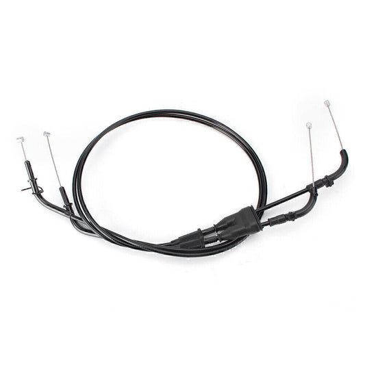 for Kawasaki ZX6R/ZX600P 2007 08 Moto Steel Throttle Cable Wire Line Black