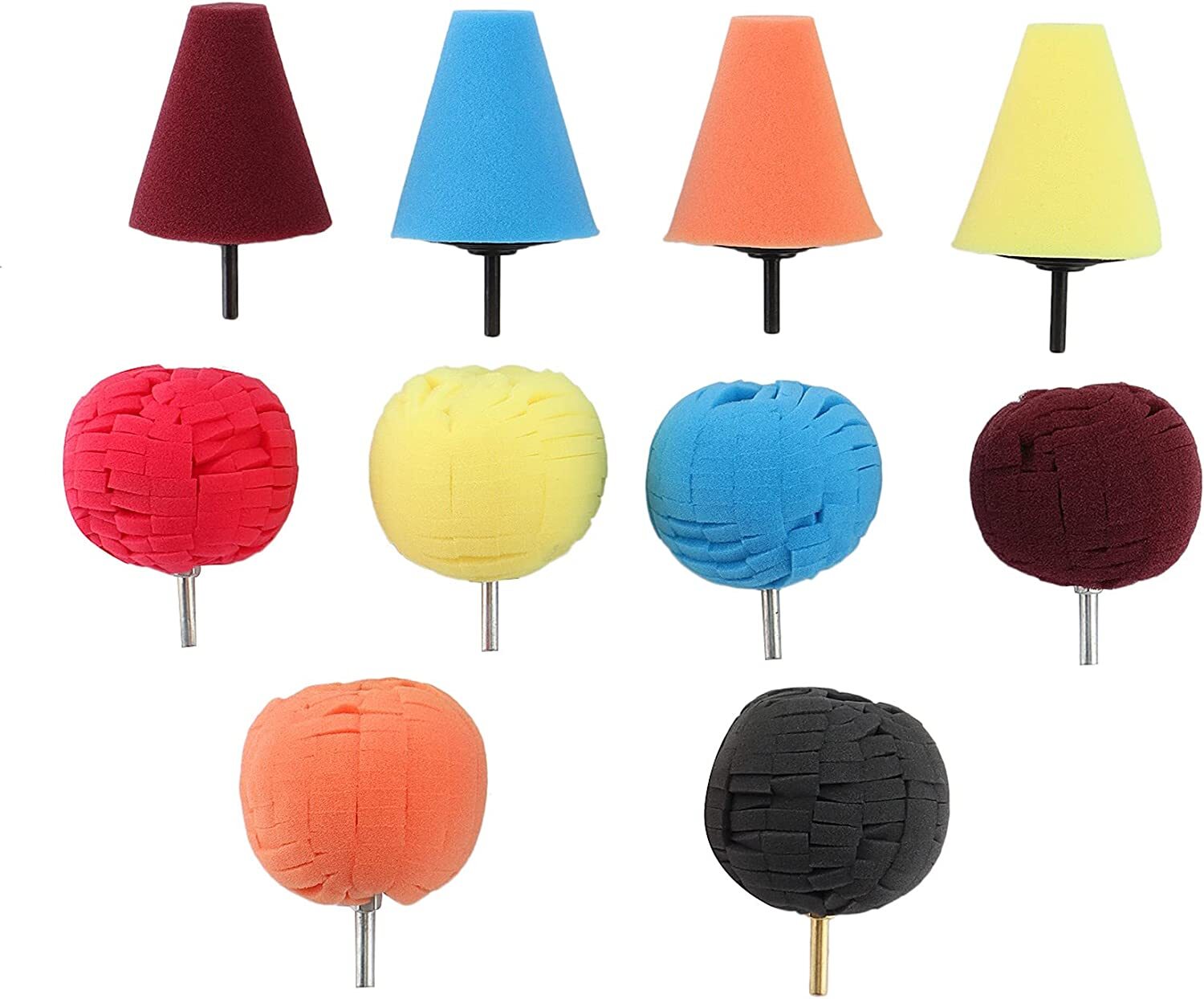 Power drill tool kit with sponge polishing pad and cushioning pad for cleaning car wheels